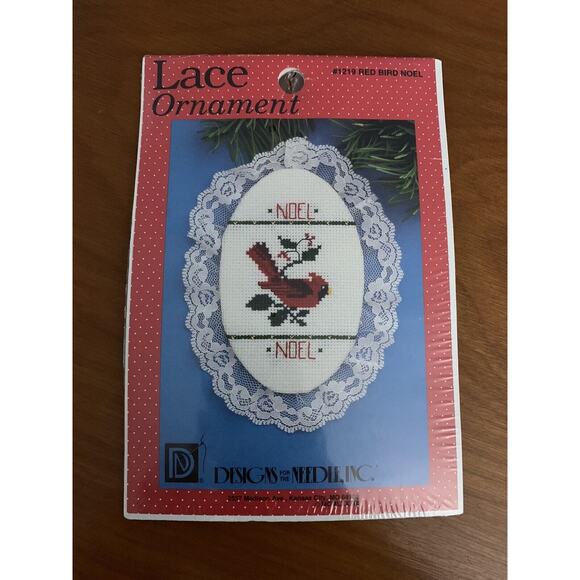 Ornament #1219 Cross Stitch Red Bird Noel Cardinal - Picture 1 of 3
